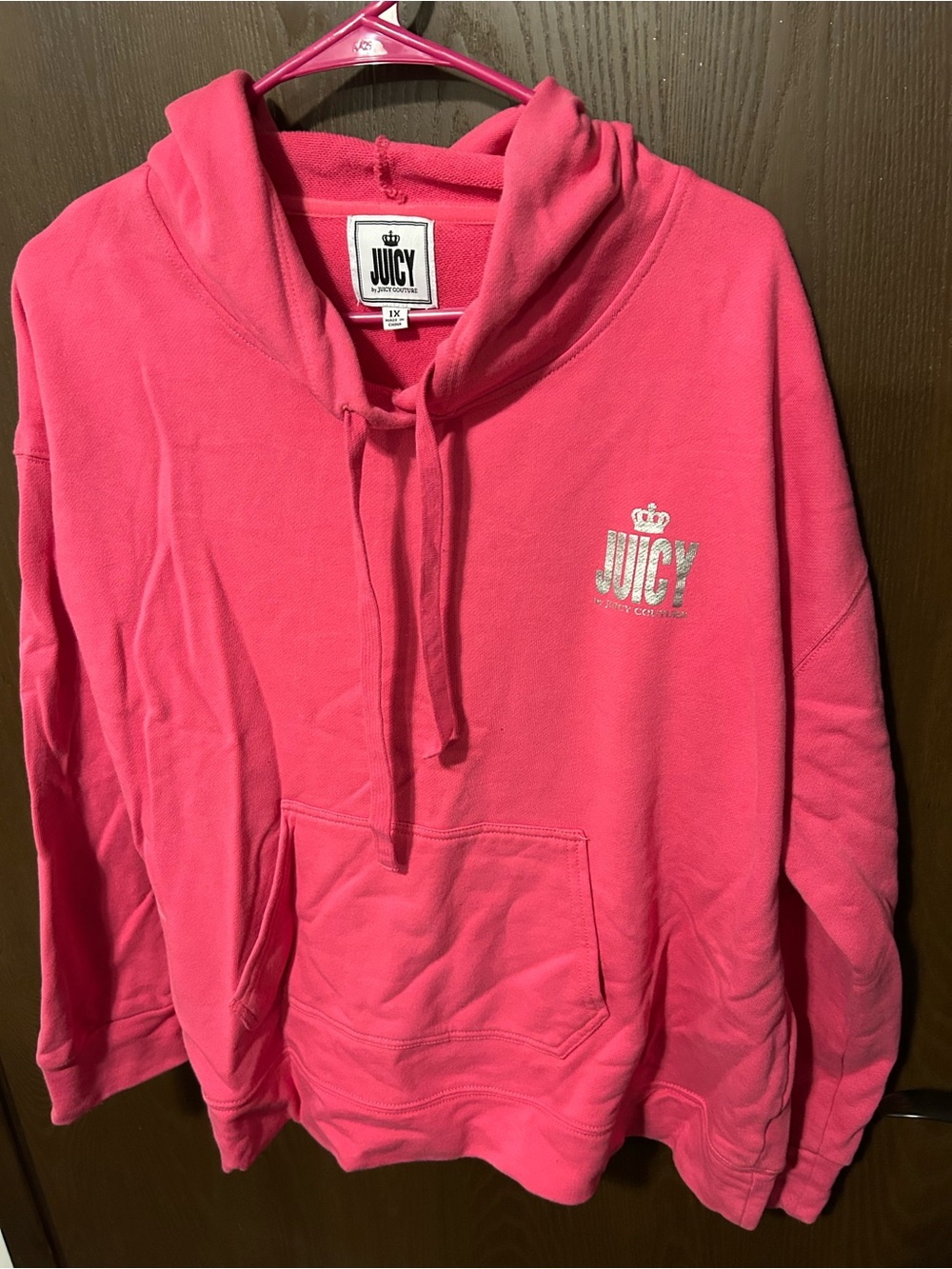 Juicy Couture Hot Pink Drawstring Hoodie